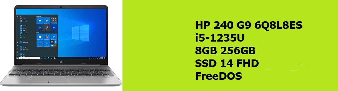 HP 240 G9 6Q8L8ES I5-1235U 8GB 256GB SSD 14" FDOS